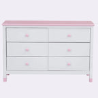 6-Drawer Storage Dresser with Weathered Finish