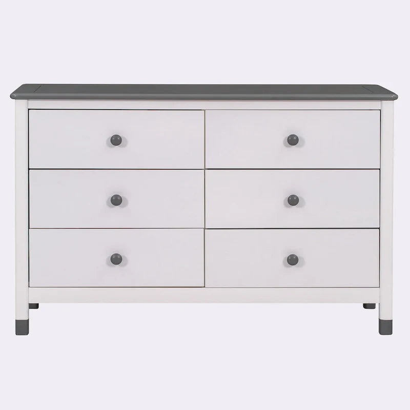 6-Drawer Storage Dresser with Weathered Finish