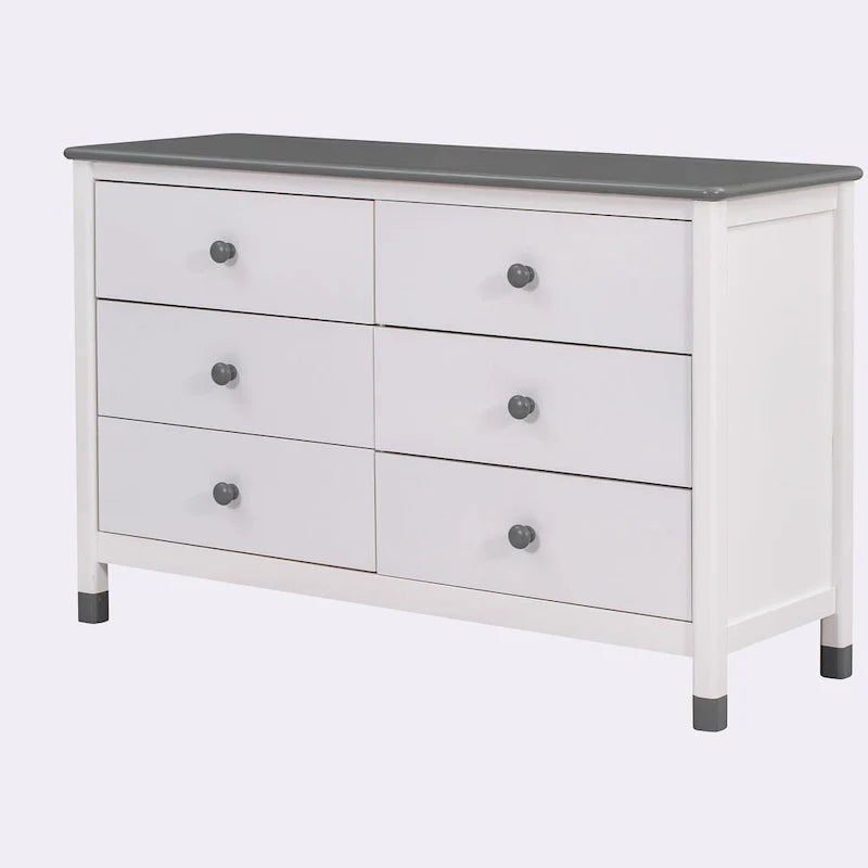 6-Drawer Storage Dresser with Weathered Finish