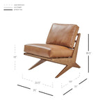 Mid-Century Style Accent Chair – Engineered Wood Frame + Polyester Fabric