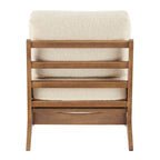 Mid-Century Style Accent Chair – Engineered Wood Frame + Polyester Fabric