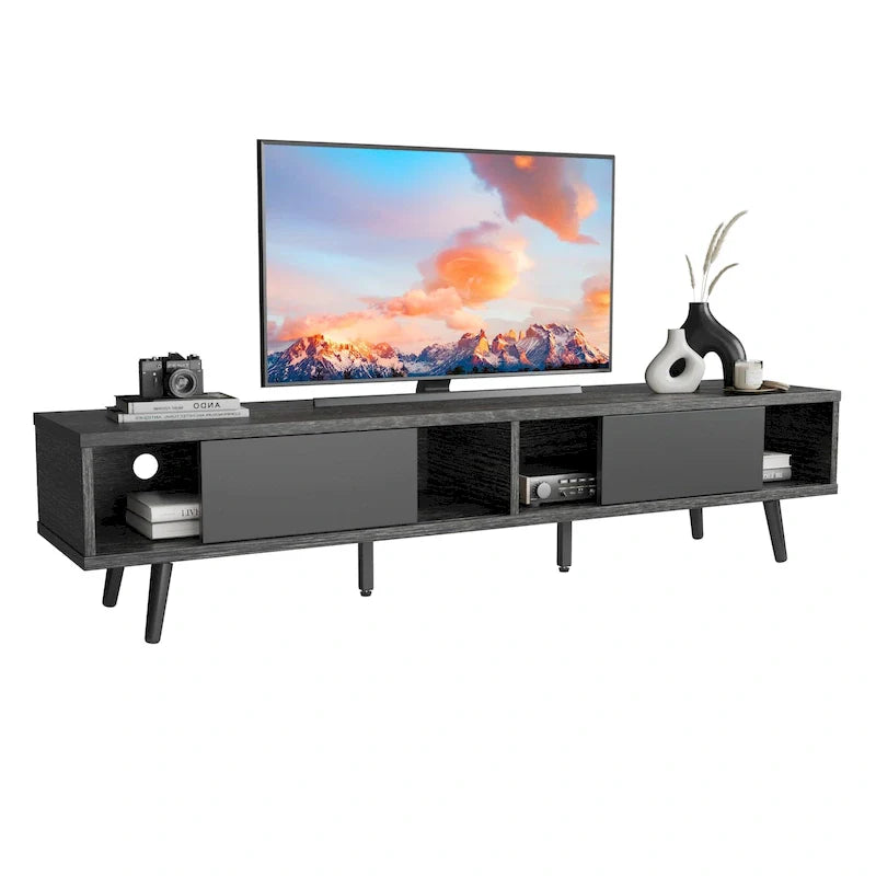 TV Stand for TVs up to 75 – Mid-Century Entertainment Center Console, 70 Inches
