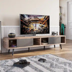 TV Stand for TVs up to 75 – Mid-Century Entertainment Center Console, 70 Inches