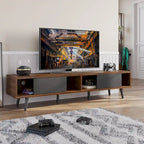 TV Stand for TVs up to 75 – Mid-Century Entertainment Center Console, 70 Inches
