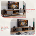 TV Stand for TVs up to 75 – Mid-Century Entertainment Center Console, 70 Inches