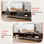 TV Stand for TVs up to 75 – Mid-Century Entertainment Center Console, 70 Inches