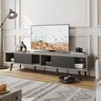 TV Stand for TVs up to 75 – Mid-Century Entertainment Center Console, 70 Inches