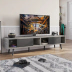 TV Stand for TVs up to 75 – Mid-Century Entertainment Center Console, 70 Inches