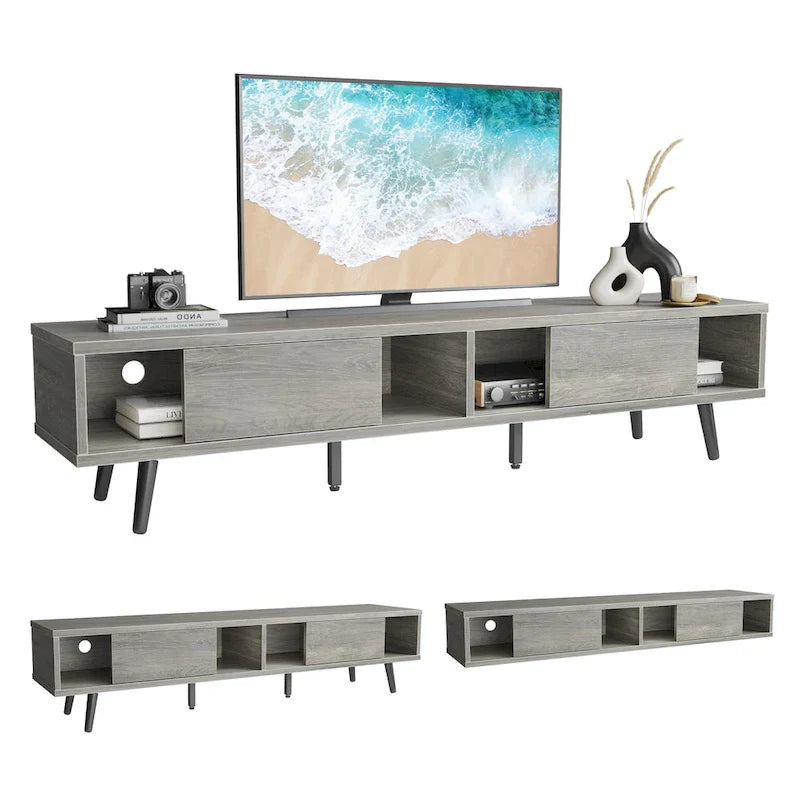 TV Stand for TVs up to 75 – Mid-Century Entertainment Center Console, 70 Inches