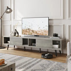 TV Stand for TVs up to 75 – Mid-Century Entertainment Center Console, 70 Inches