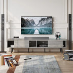 TV Stand for TVs up to 75 – Mid-Century Entertainment Center Console, 70 Inches