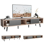 TV Stand for TVs up to 75 – Mid-Century Entertainment Center Console, 70 Inches