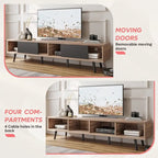 TV Stand for TVs up to 75 – Mid-Century Entertainment Center Console, 70 Inches