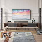 TV Stand for TVs up to 75 – Mid-Century Entertainment Center Console, 70 Inches