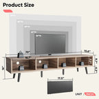 TV Stand for TVs up to 75 – Mid-Century Entertainment Center Console, 70 Inches