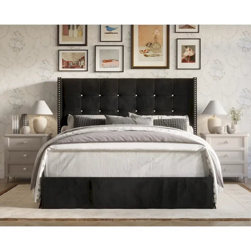 Tufted Upholstered Platform Bed