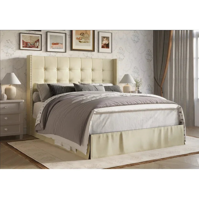 Tufted Upholstered Platform Bed