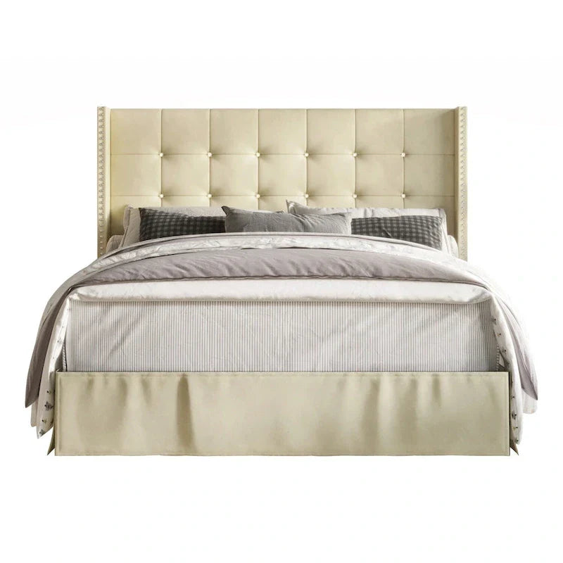 Tufted Upholstered Platform Bed