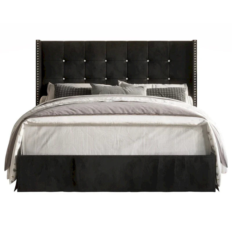 Tufted Upholstered Platform Bed
