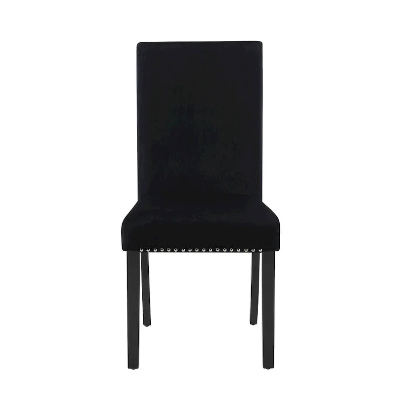 Velvet Dining Chair with Nailhead Trim, Set of 2