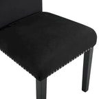 Velvet Dining Chair with Nailhead Trim, Set of 2
