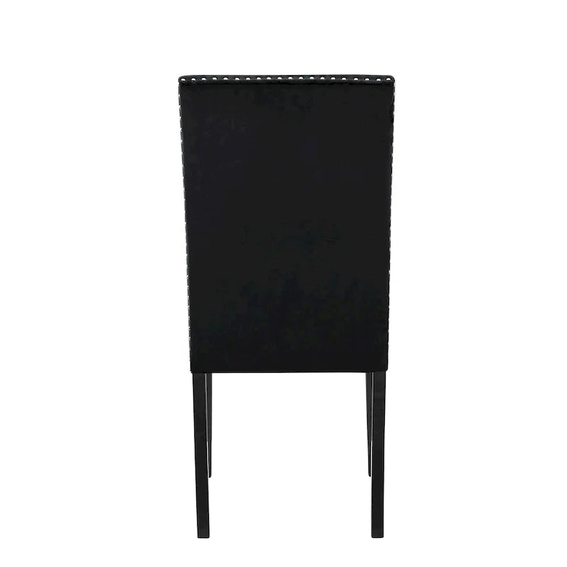 Velvet Dining Chair with Nailhead Trim, Set of 2
