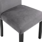 Velvet Dining Chair with Nailhead Trim, Set of 2