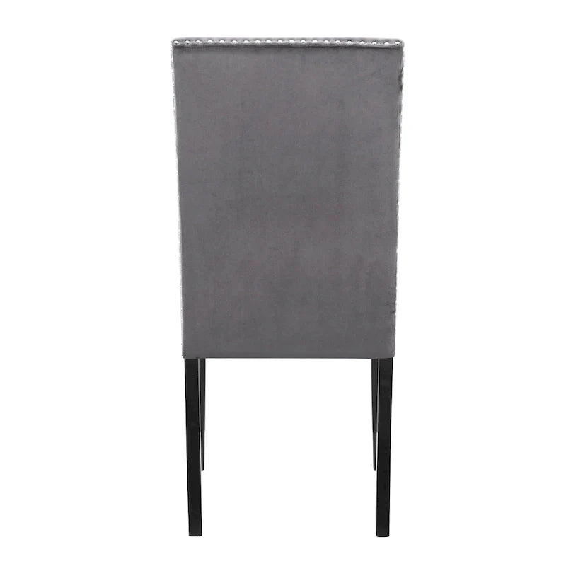 Velvet Dining Chair with Nailhead Trim, Set of 2