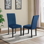 Velvet Dining Chair with Nailhead Trim, Set of 2