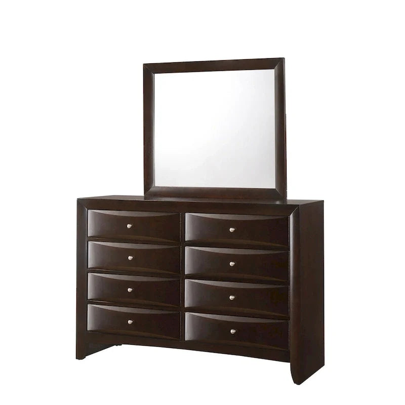 Dark Cherry Bookcase Storage Platform Bed