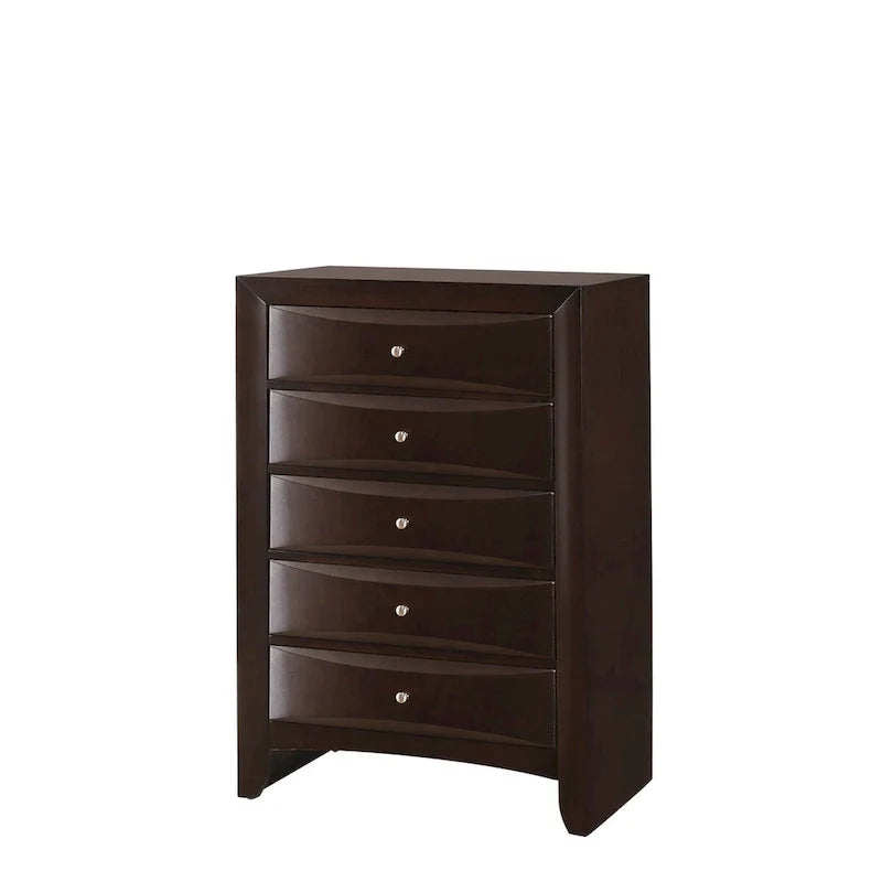 Dark Cherry Bookcase Storage Platform Bed