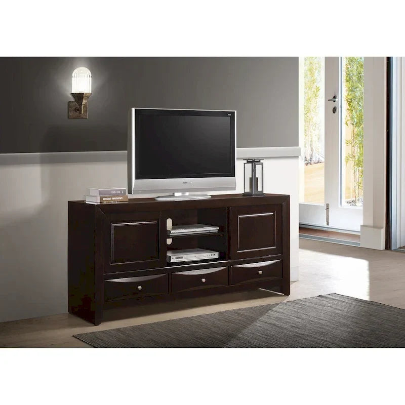 Dark Cherry Bookcase Storage Platform Bed