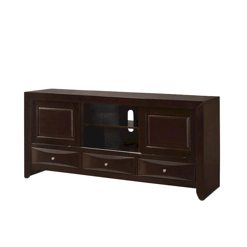 Dark Cherry Bookcase Storage Platform Bed