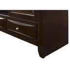 Dark Cherry Bookcase Storage Platform Bed