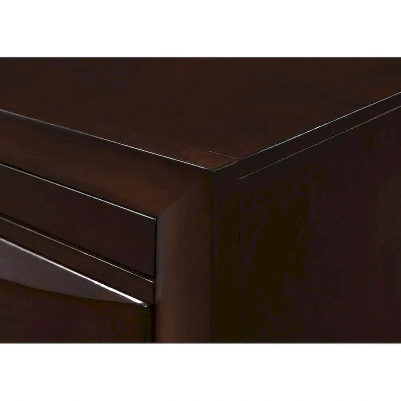 Dark Cherry Bookcase Storage Platform Bed