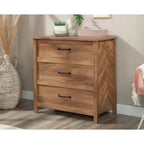 3-Drawer Chest with Herringbone Side Panels