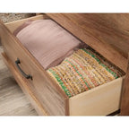 3-Drawer Chest with Herringbone Side Panels