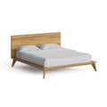 King Size Platform Bed with Wood Headboard