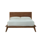 King Size Platform Bed with Wood Headboard