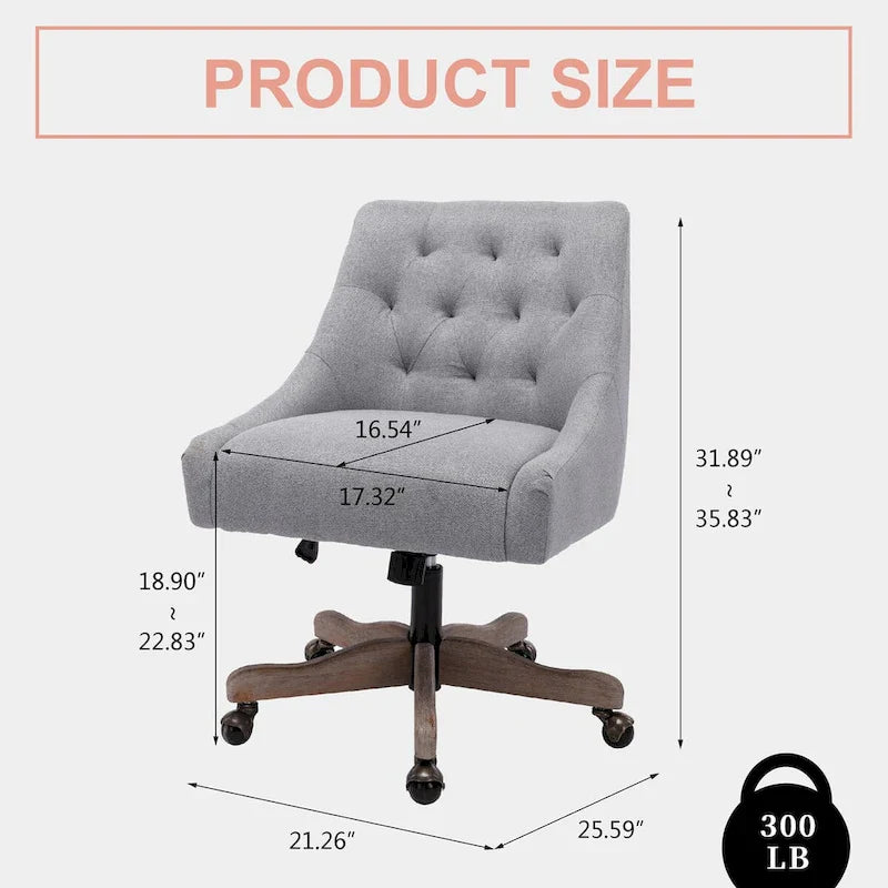 360° Swivel Shell Chair with Adjustable Height for Living Room