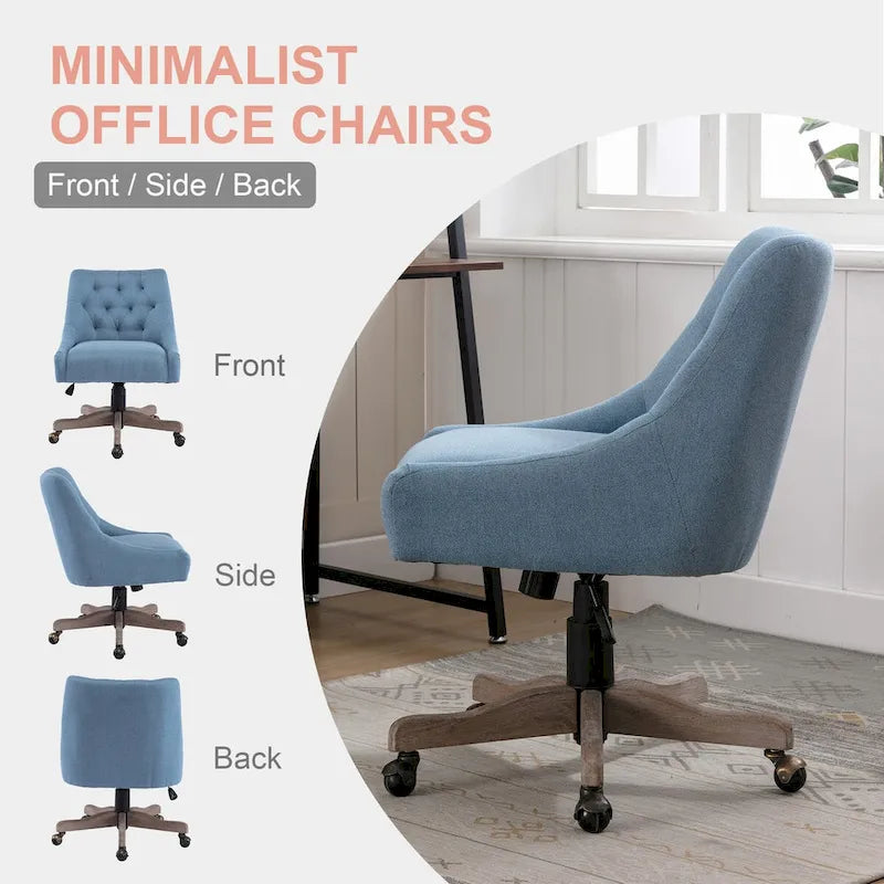 360° Swivel Shell Chair with Adjustable Height for Living Room
