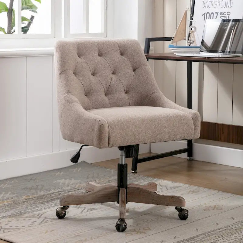 360° Swivel Shell Chair with Adjustable Height for Living Room