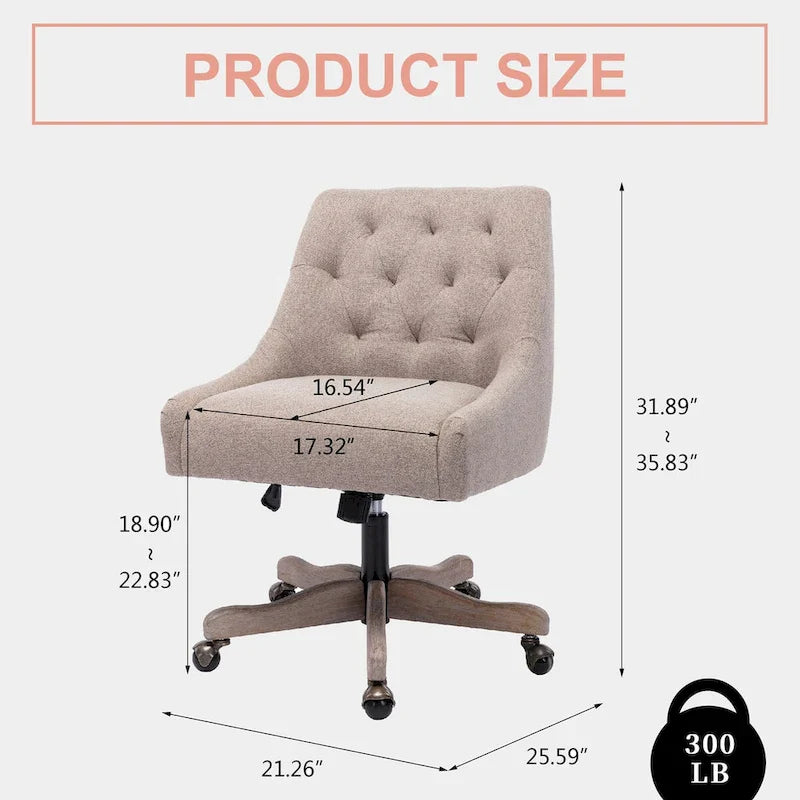 360° Swivel Shell Chair with Adjustable Height for Living Room
