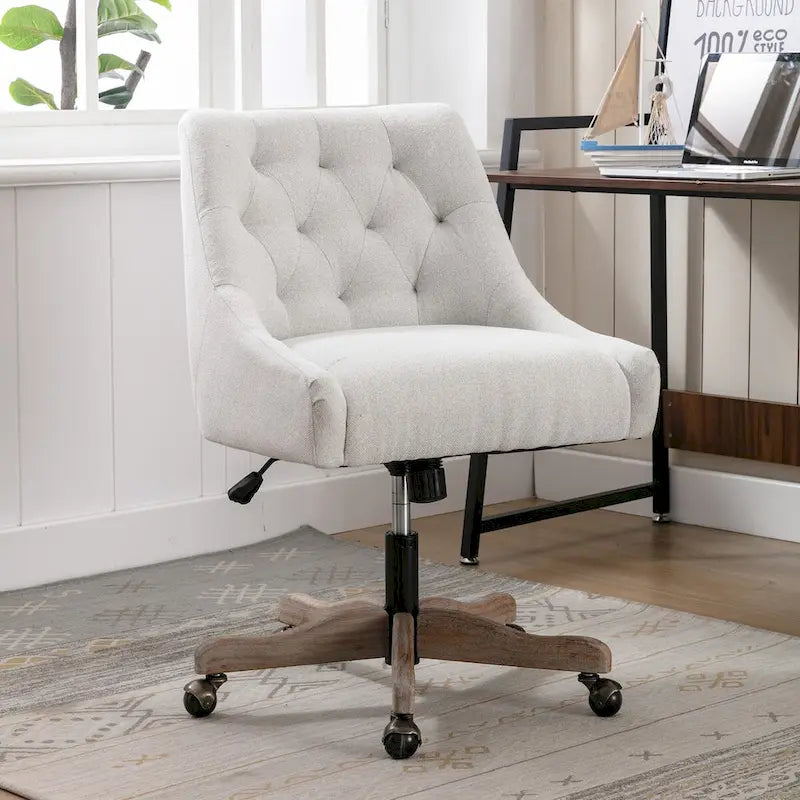 360° Swivel Shell Chair with Adjustable Height for Living Room