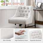 360° Swivel Shell Chair with Adjustable Height for Living Room