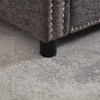2-Seat Chenille Fabric Loveseat with Side Storage Pockets