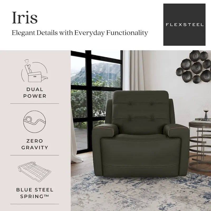 Power Recliner with Adjustable Electric Headrest