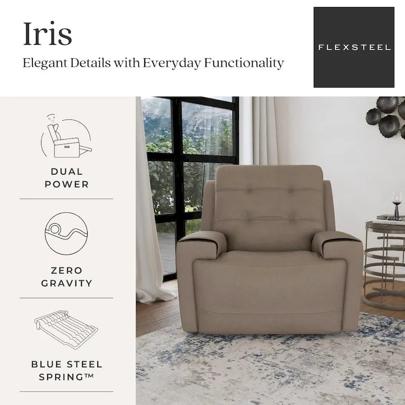 Power Recliner with Adjustable Electric Headrest