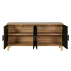Storage Cabinet with Carved Symmetrical Door Design