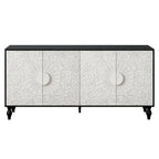 Storage Cabinet with Carved Symmetrical Door Design